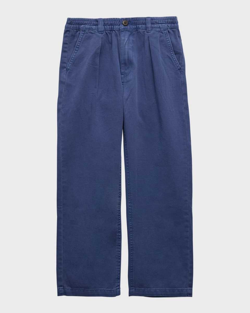 Boy's Pleated Twill Straight-Leg Pants, Size 3-6